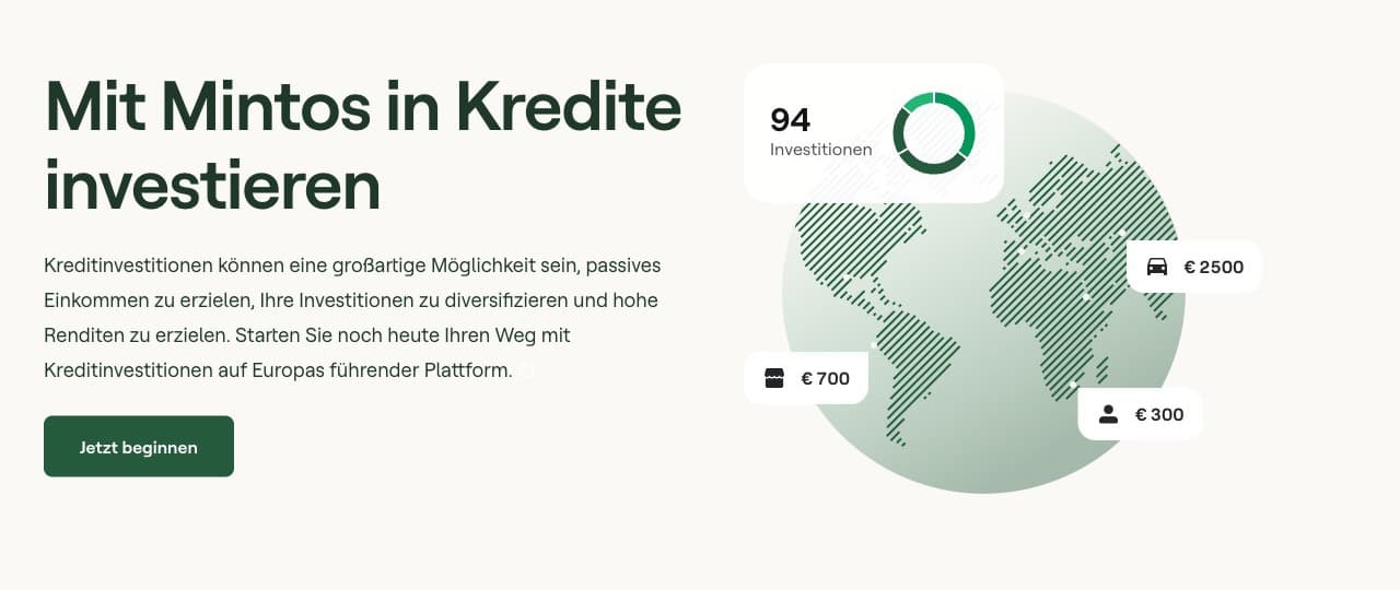 Mit Mintos in Kredite investieren — 94 Investitionen weltweit diversifiziert