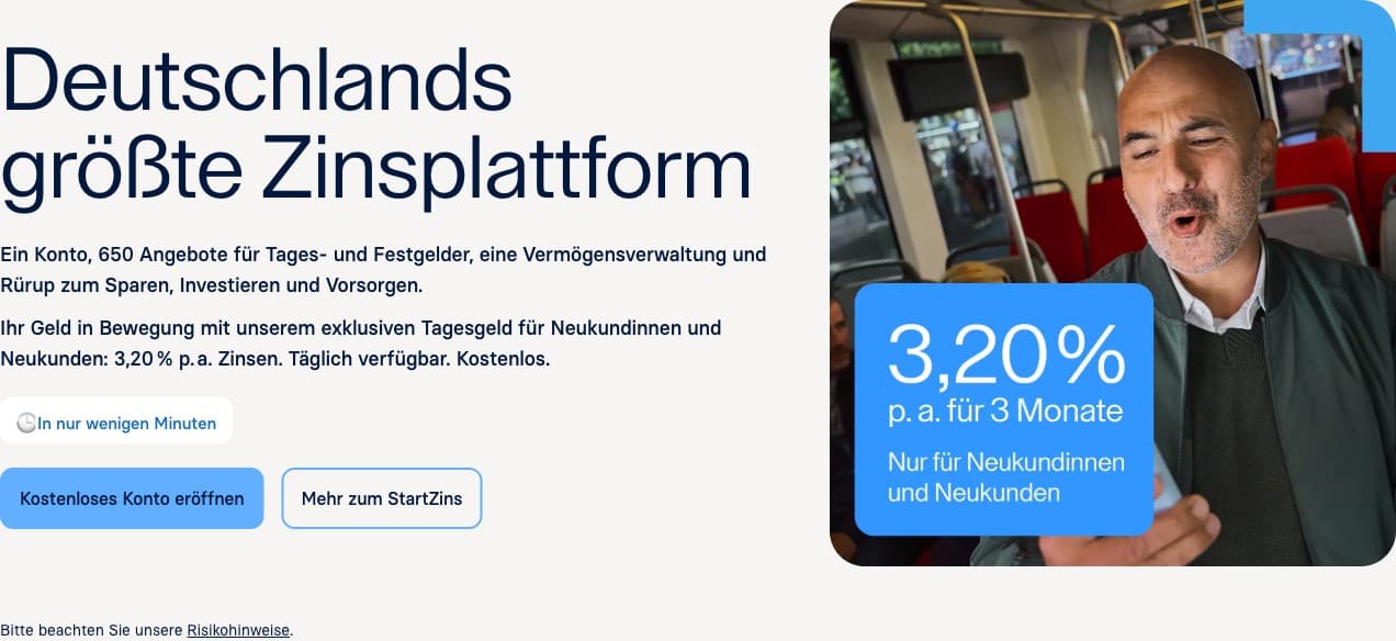 Raisin StartZins Neukundenbonus