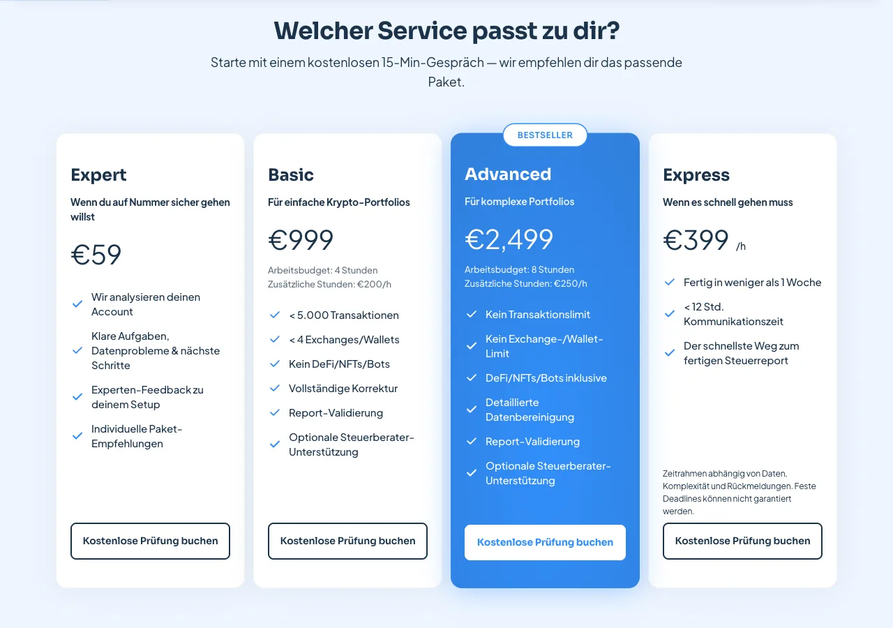 CoinTracking Full-Service im Test