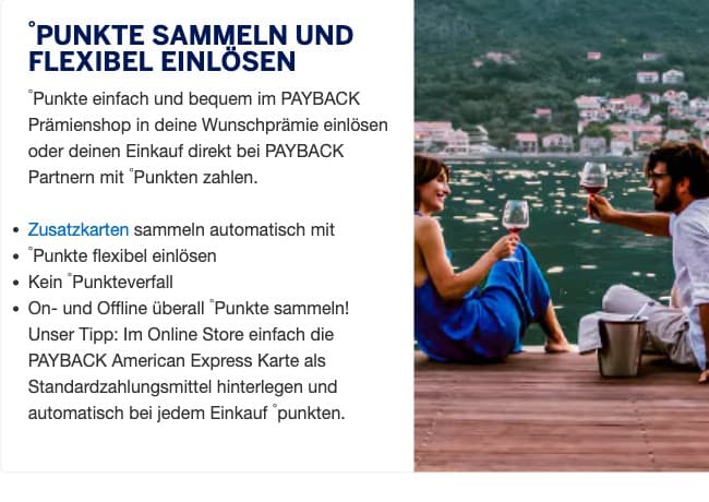 AMEX Payback Punkte sammeln und flexibel einlösen