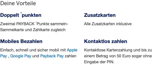 AMEX Payback Kreditkarte Vorteile im Überblick