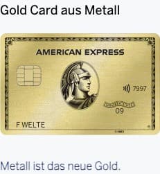 American Express Gold Karte mit Membership Rewards Punkte sammeln