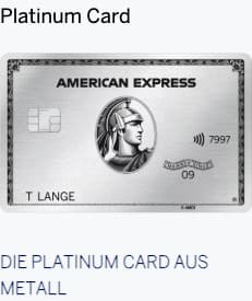 American Express Platinum Card aus Metall