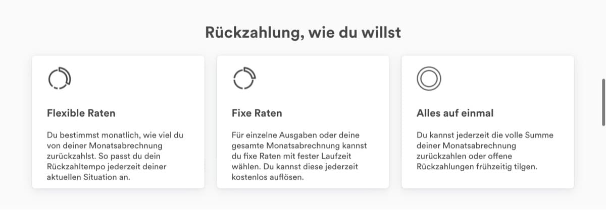 easybank Visa Rückzahlungsoptionen und Lastschrift-Einstellungen