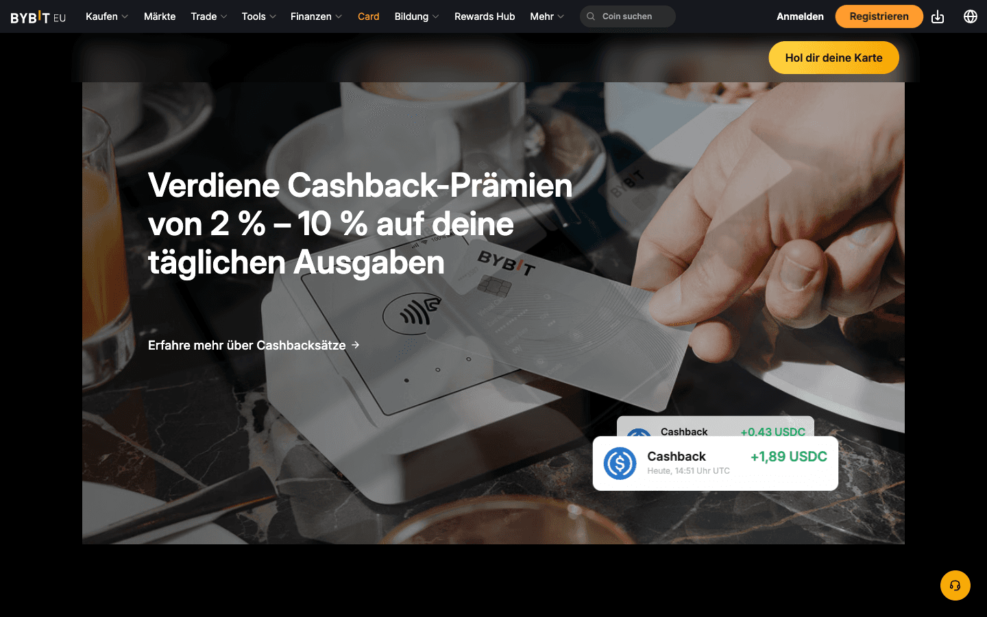 Bybit Card Cashback-Prämien von 2 bis 10 Prozent auf tägliche Ausgaben