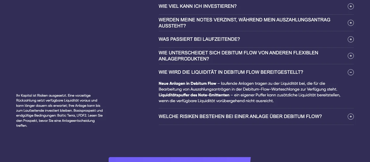 Debitum nennt neue Anlagen und einen Liquiditätspuffer der Emittenten als die zwei Quellen für Auszahlungen
