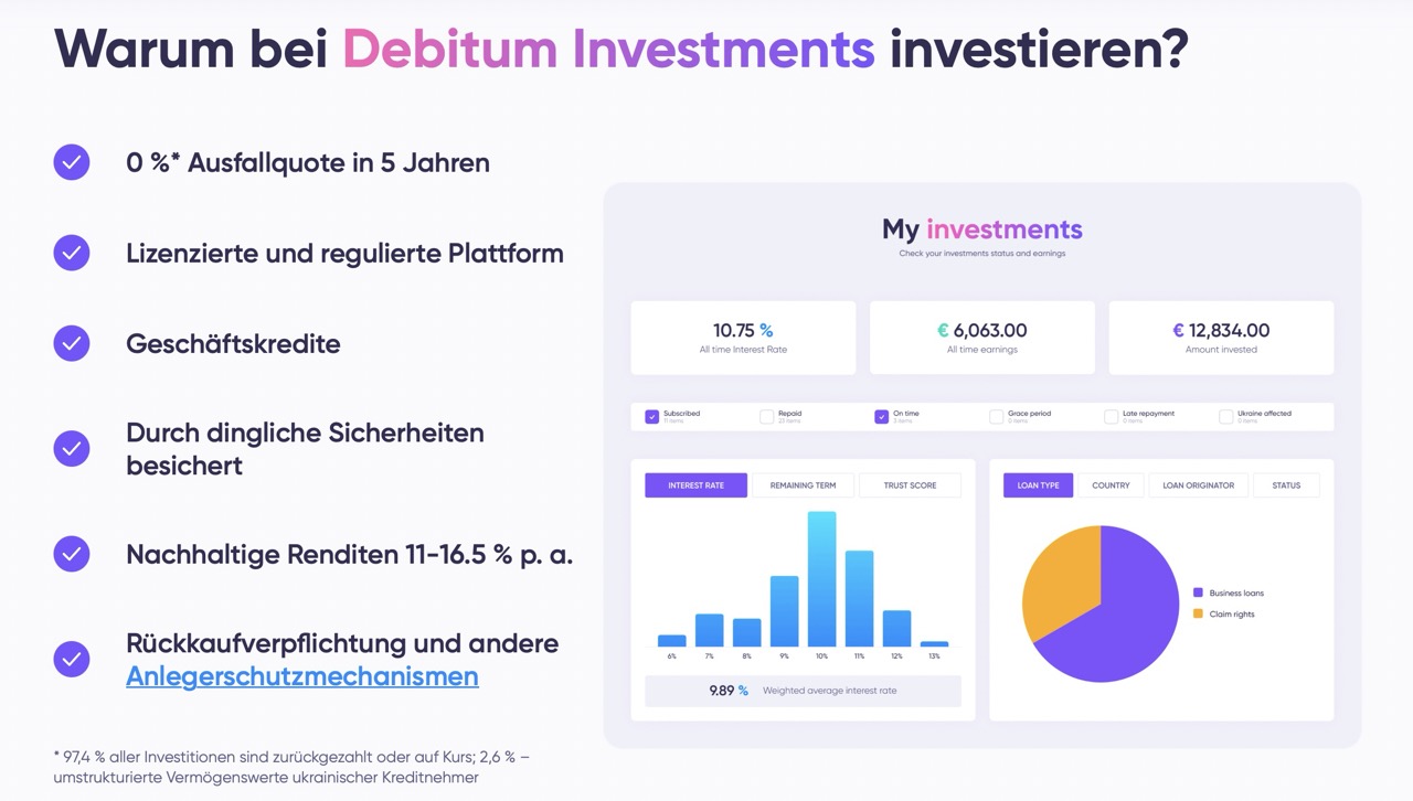 Debitum Funktionsweise - Wie funktioniert das P2P Investment-Modell