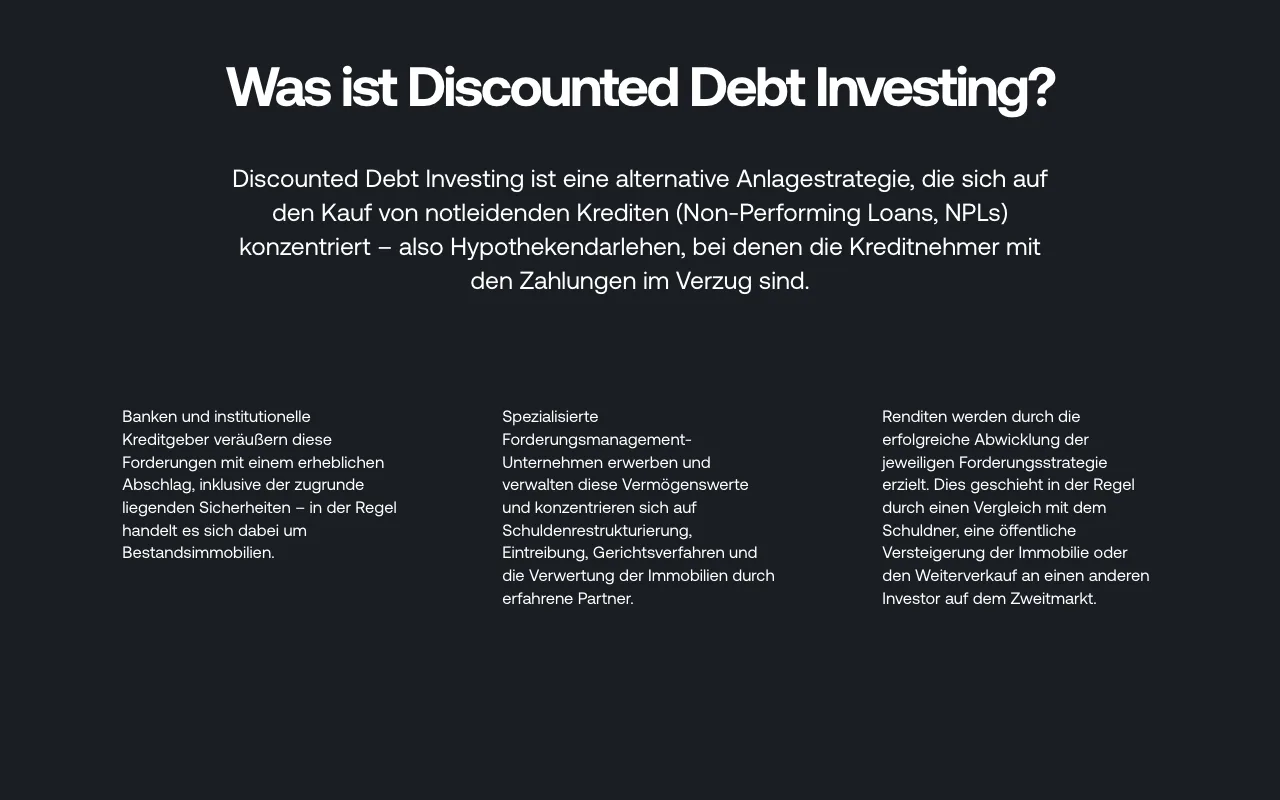 Erklärung von Indemo zum Discounted Debt Investing mit Forderungen aus spanischen Hypothekendarlehen