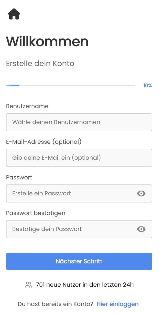 CoinTracking Anmeldung