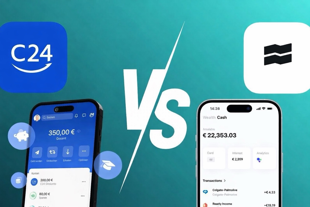 C24 vs Trade Republic Girokonto Vergleich - Welches Konto ist besser?