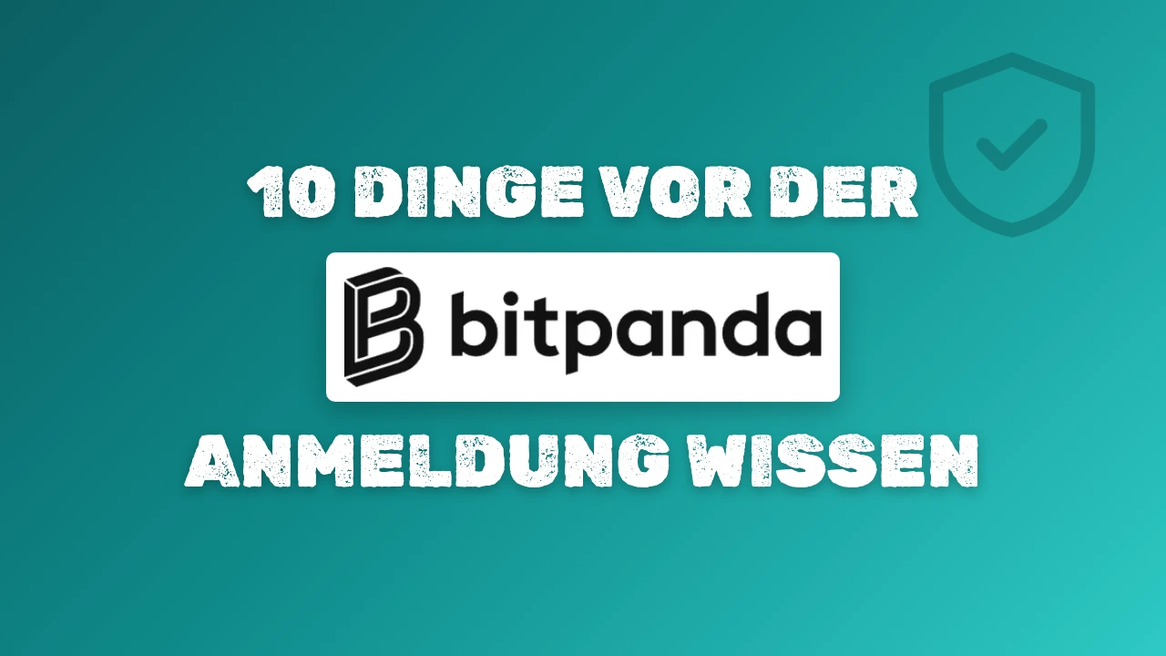 Cover mit dem Schriftzug 10 Dinge vor der Anmeldung wissen und dem Bitpanda-Logo